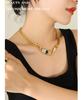 Colorfast High Street Hip Hop Style Zircon Snake Head Necklace