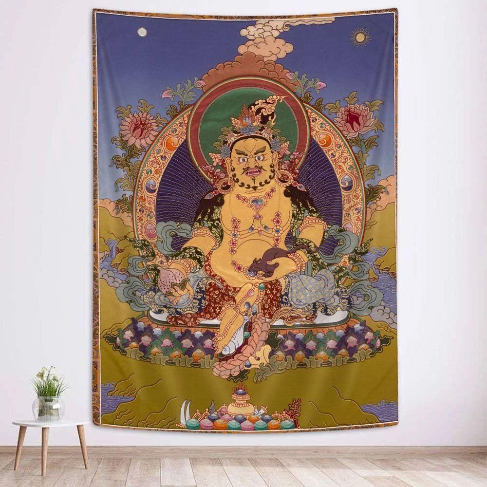 

Tibetan Buddha tapestry wealth background 75x100 чорний