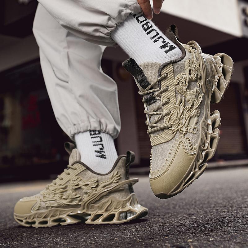 Herresko Joggesko Herre tenis Luksussko Herre casual Trainer Race Pustende mote loafers løpesko for menn