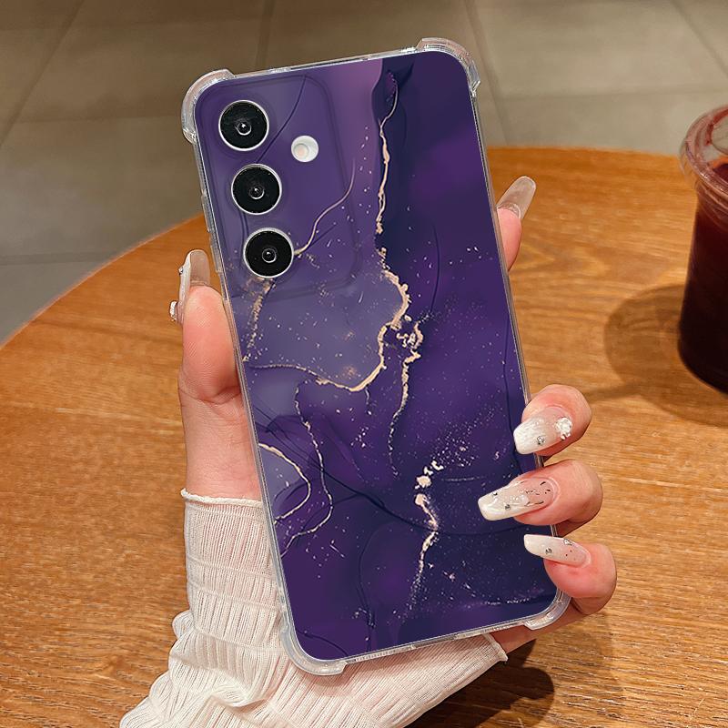Sandstone Marble Pattern Phone Case For Samsung Galaxy S26 S25 S24 S23 Ultra S22 Plus S21 S24 S25 FE Clear Shockproof Soft Cover