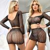 Hot Sexy Lingerie Woman Fishnet Bodysuit Fancy Lace Underwear Porn Costume See-through Bodystockings Mesh Bikinis Erotic Sex Set