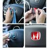Car Steering Wheel Emblem H-Sticker For Honda Civic Accord City CRV Jade Fit Odyssey Hybrid Red Black Blue Interior Modification XA6