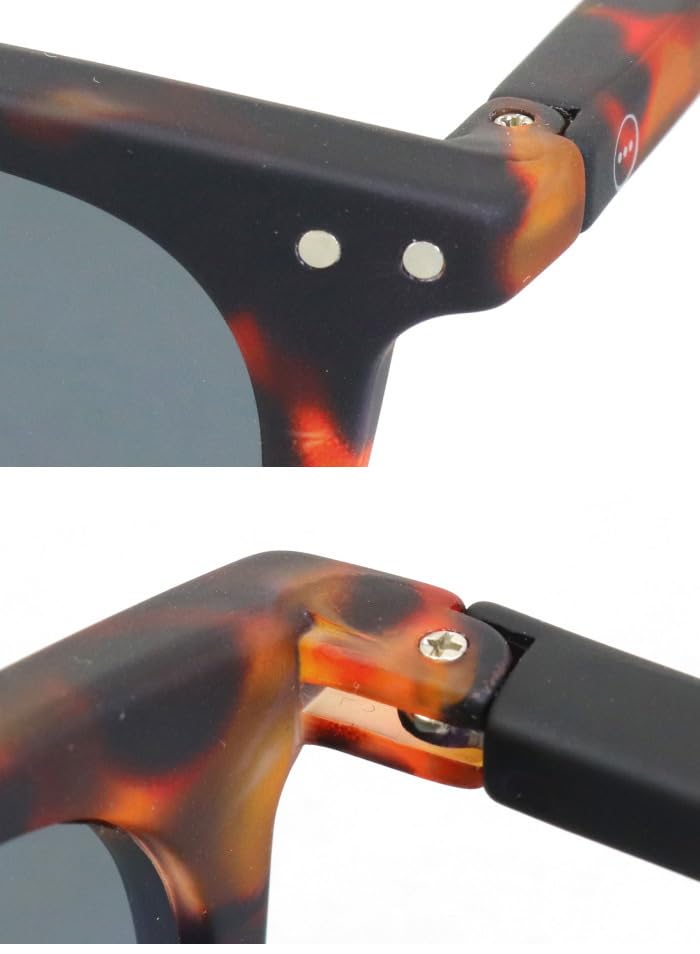 [Izipi] Sunglasses, Light Color, #E Model, Square (Black/Light Gray)