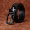 Fashion Trend Black Pin Buckle Belt Men'S Leather First Layer Cowhide Youth Simple Casual Versatile Casual Pants Belt