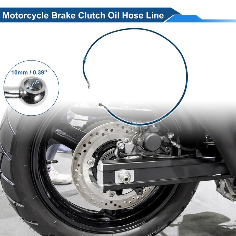 UXCELL 150cm Motorcycle Brake Clutch Oil Hose Line Blue