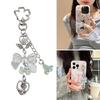 Elegant Beaded Keychain Phone Charm Bow Star Heart Moon Flower Keyring Pendant