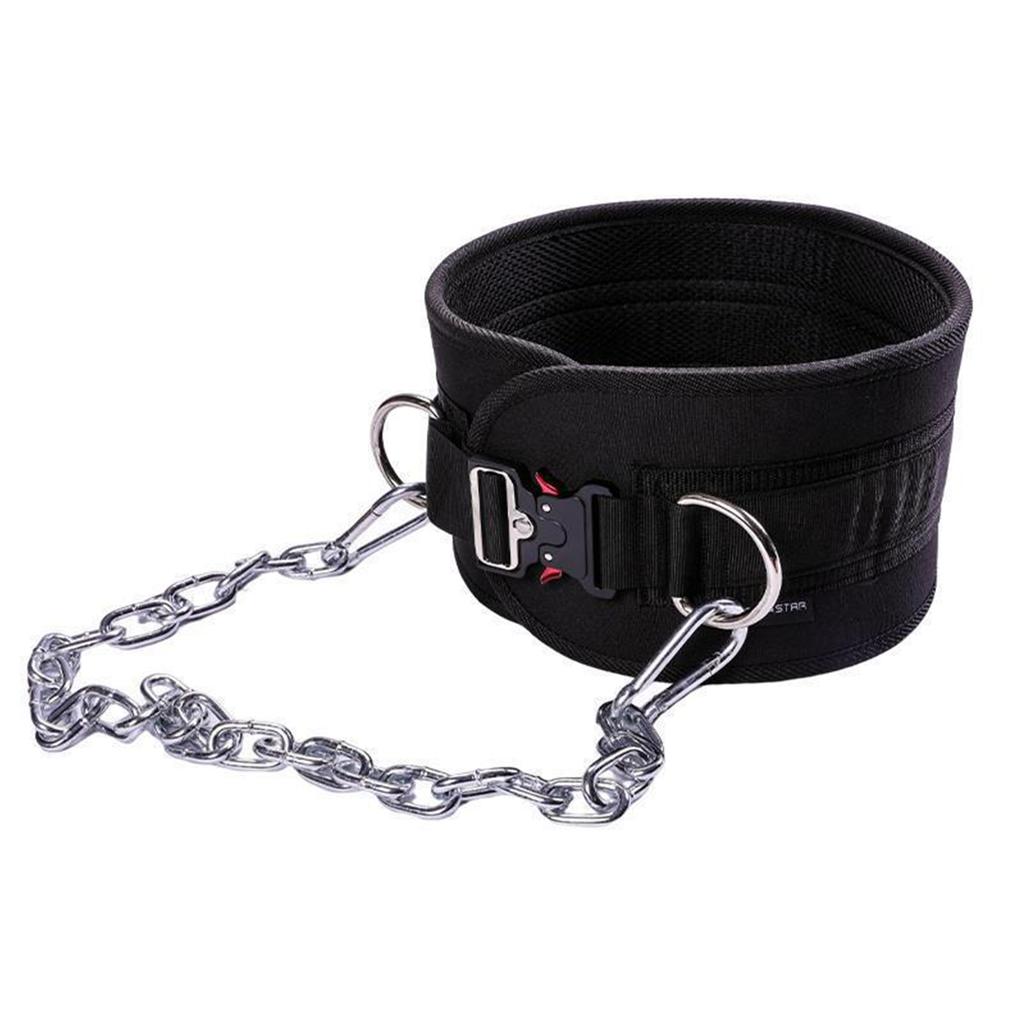 Adjustable Weightlifting Belt With Thick Chain For Back Support Maximum 350lb Capacity With Chain