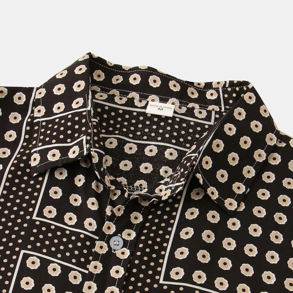 Men's Summer Vacation Casual Hawaiian Short Sleeve Printed Top Breathable Comfortable Beach Shirt