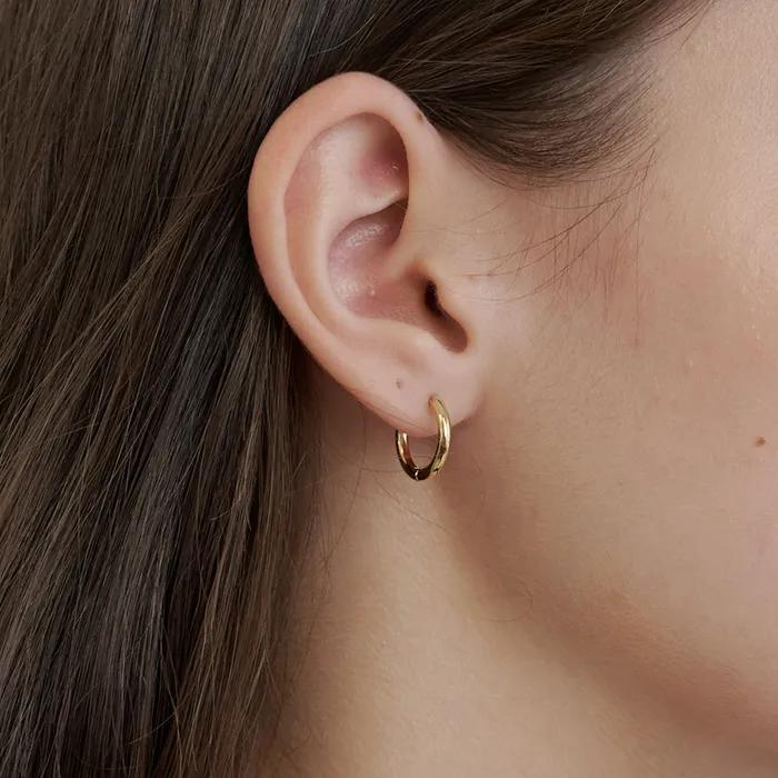 [Worn by Taeyeon] Basic ring Earring-GOLD(PRE372-GL)