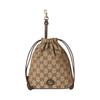 Minuet Logo Print Canvas Clutch Bag Unisex Clutch Bag Brown 837666-FAEUY-9795