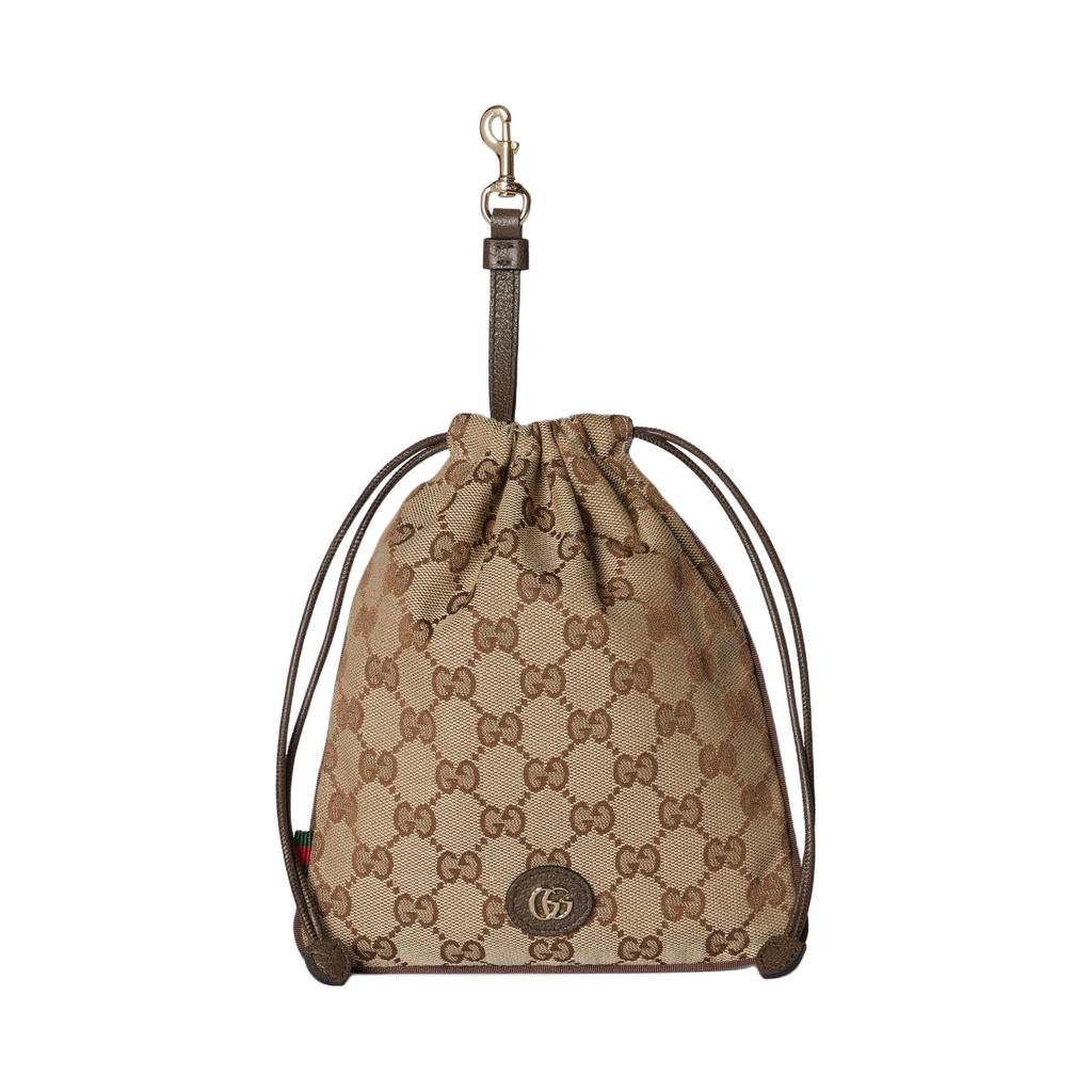 Gucci Minuet Logo Print Canvas Clutch Bag Unisex Clutch Bag Brown 837666-FAEUY-9795