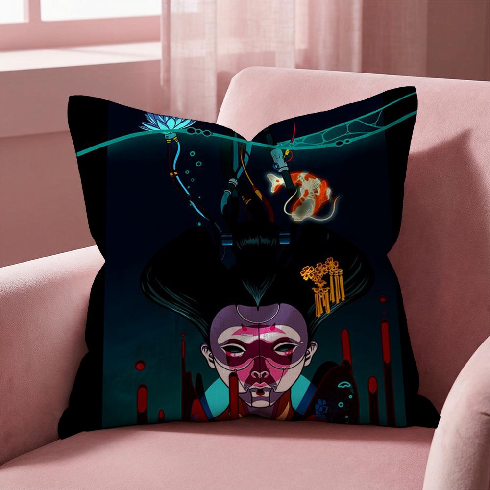 G-Ghost In The S-Shell Cushion Cover Multi-Scene Pillow Cover for Home & Car - Reversible, Soft & Durable for Daily Use