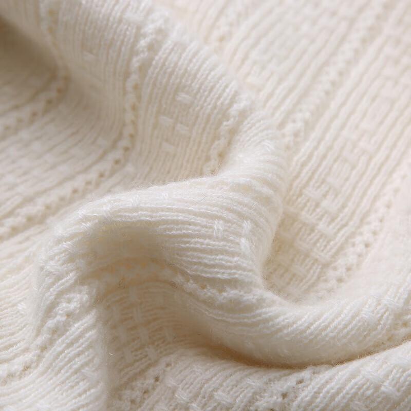 Zhaojun Damen Herbst/Winter Rollkragen Lochmuster Kaschmirpullover