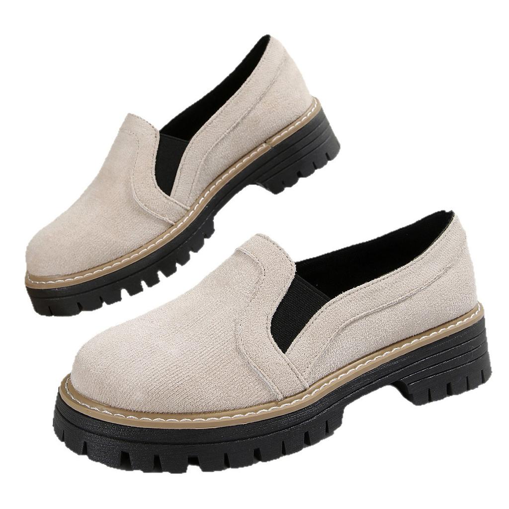 Nowe letnie damskie buty casualowe w stylu piaskowego wiatru, duże rozmiary, na grubej platformie z obcasem, retro, buty wsuwane