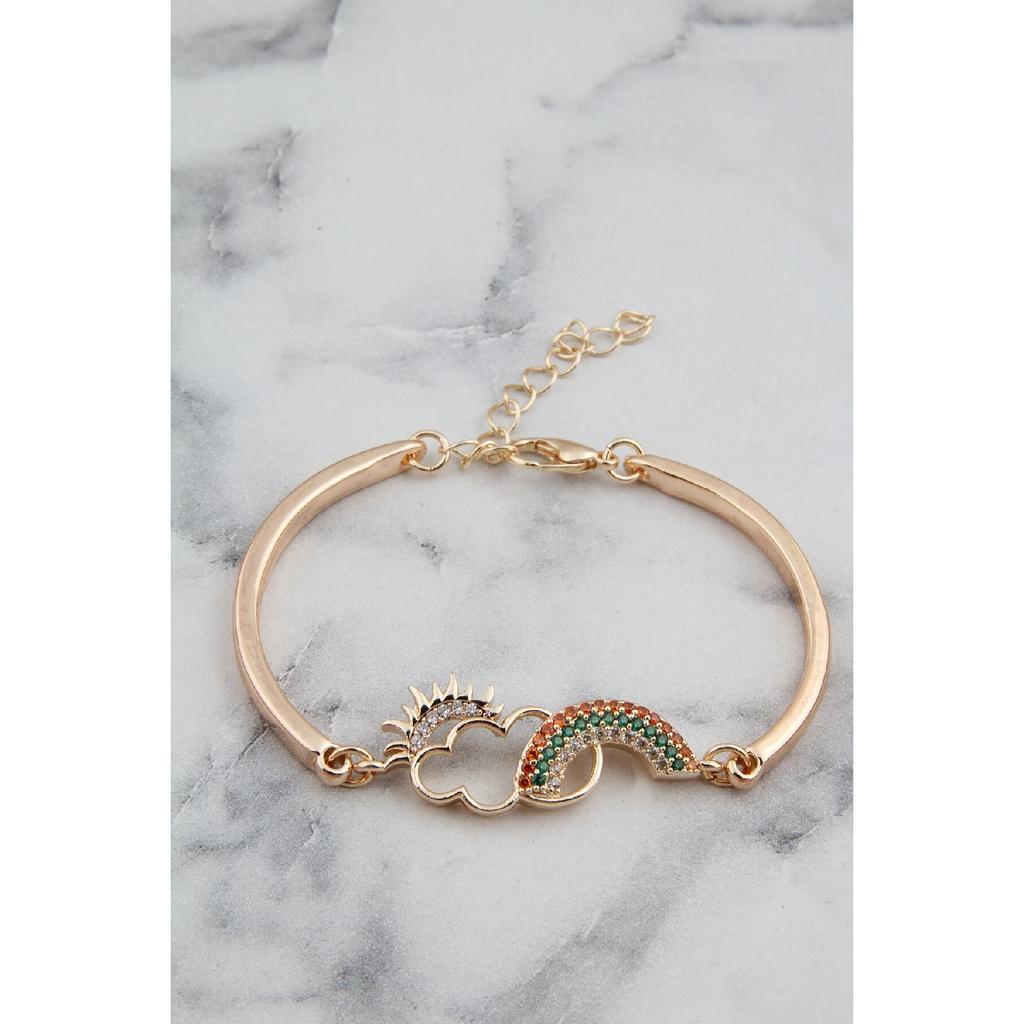 Regenbogen-Wolke-Sonne-Zirkon-Stein-Armband