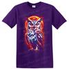 Owl T Shirt Neon Moon Gothic Bird Graphic Art Wildlife Night Sky Tee Cool Gift