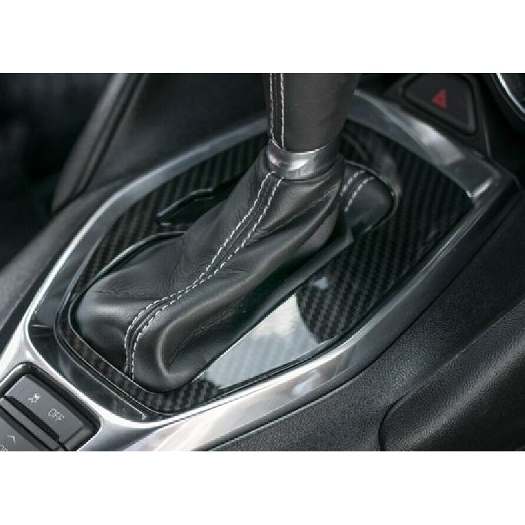 Central Gear Shift Panel Trim Decor Cover For Chevrolet Camaro 17+ Carbon Fiber
