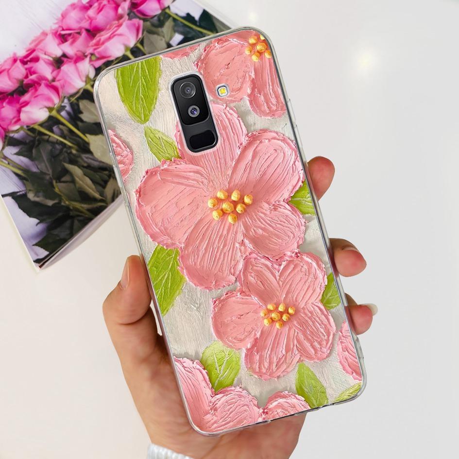 For Samsung A6 Plus 2018 Case SM-A605F New Fashion Butterfly Marble Soft Silicone Funda For Samsung Galaxy A6 A6+ SM-A600F Cover