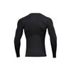Li-Ning Solid Color Logo Print Tight-Fitting Sports Quick-Dry Long Sleeve Fitness Shirt Men Tops Black AUDSB59-1