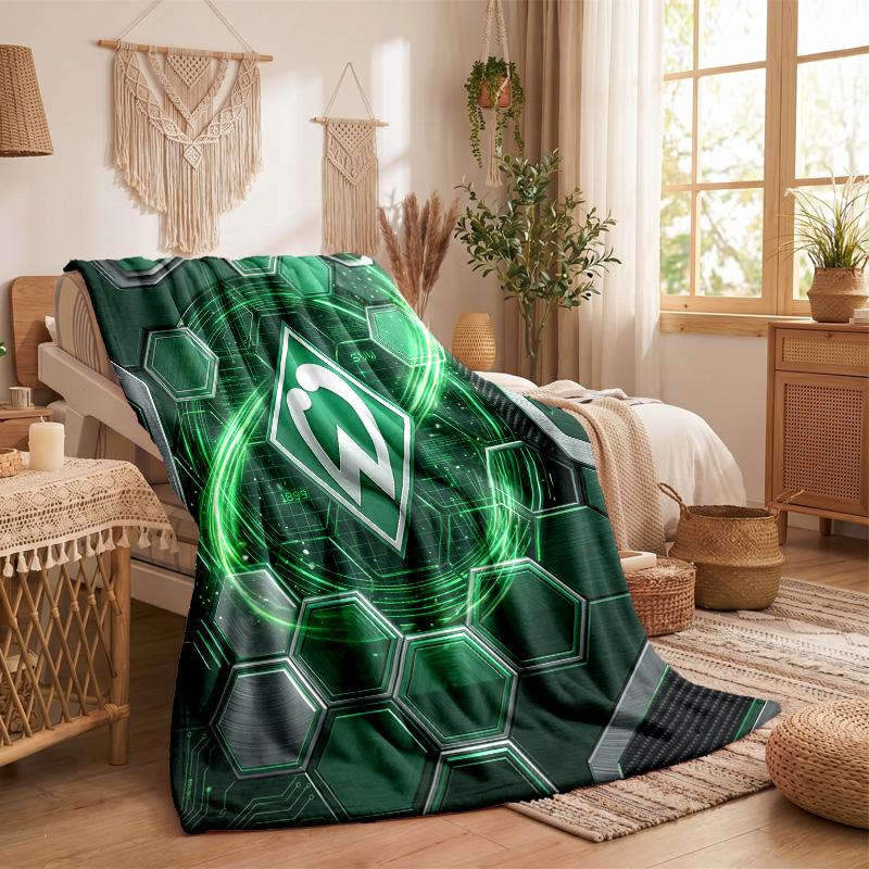 Coperta di Flanella con Stampa Calcio Werder Bremen Morbida Calda Coperta da Divano/Letto per Casa Ufficio Camera da Letto