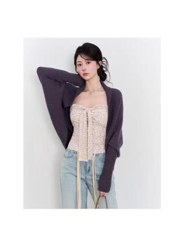 Korean Floral Backless Bandeau Top - Sexy, Slimming Sleeveless Spring 2026 Outfit for Women
