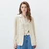 Women's Linen Blend Knit Blazer Jacket