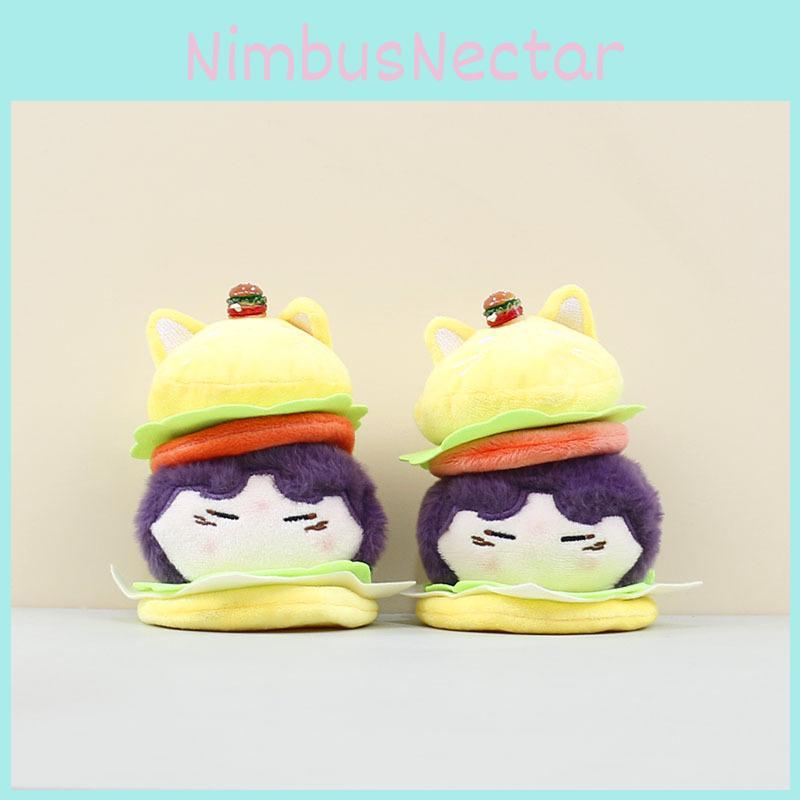 Charming Hamburger Plush Toy Keychain For Bags 15cm Cute Soft Doll Accessory