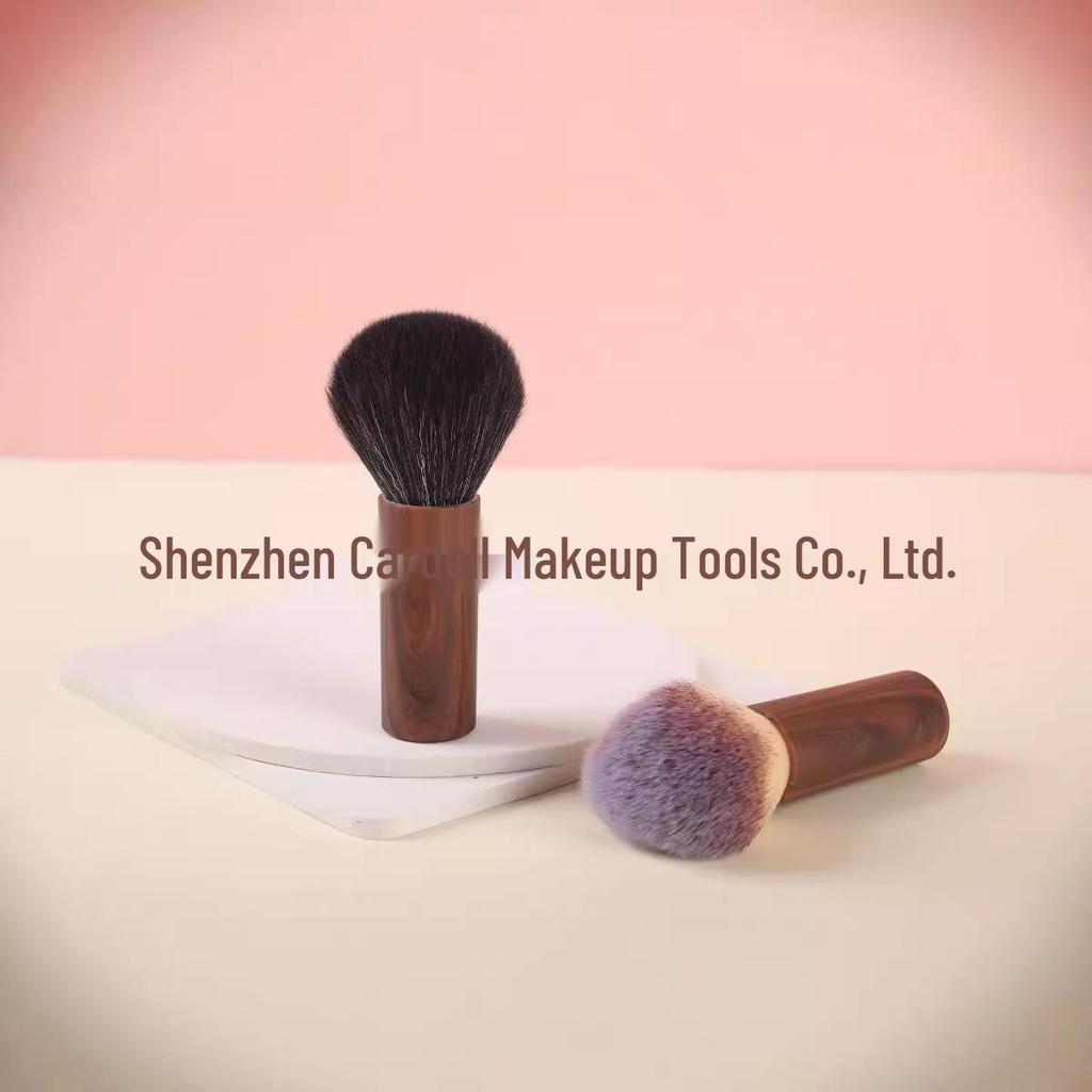 Compact Chubby Nail Dust Brush - Log Style Powder & Blush Brush for Hair Sweep and Makeup Application