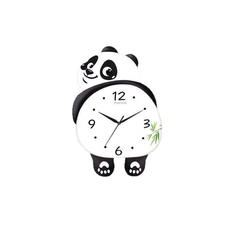 Modern Panda Pendulum Wall Clock: Silent, Creative Design for Living Room, Bedroom, or Restaurant