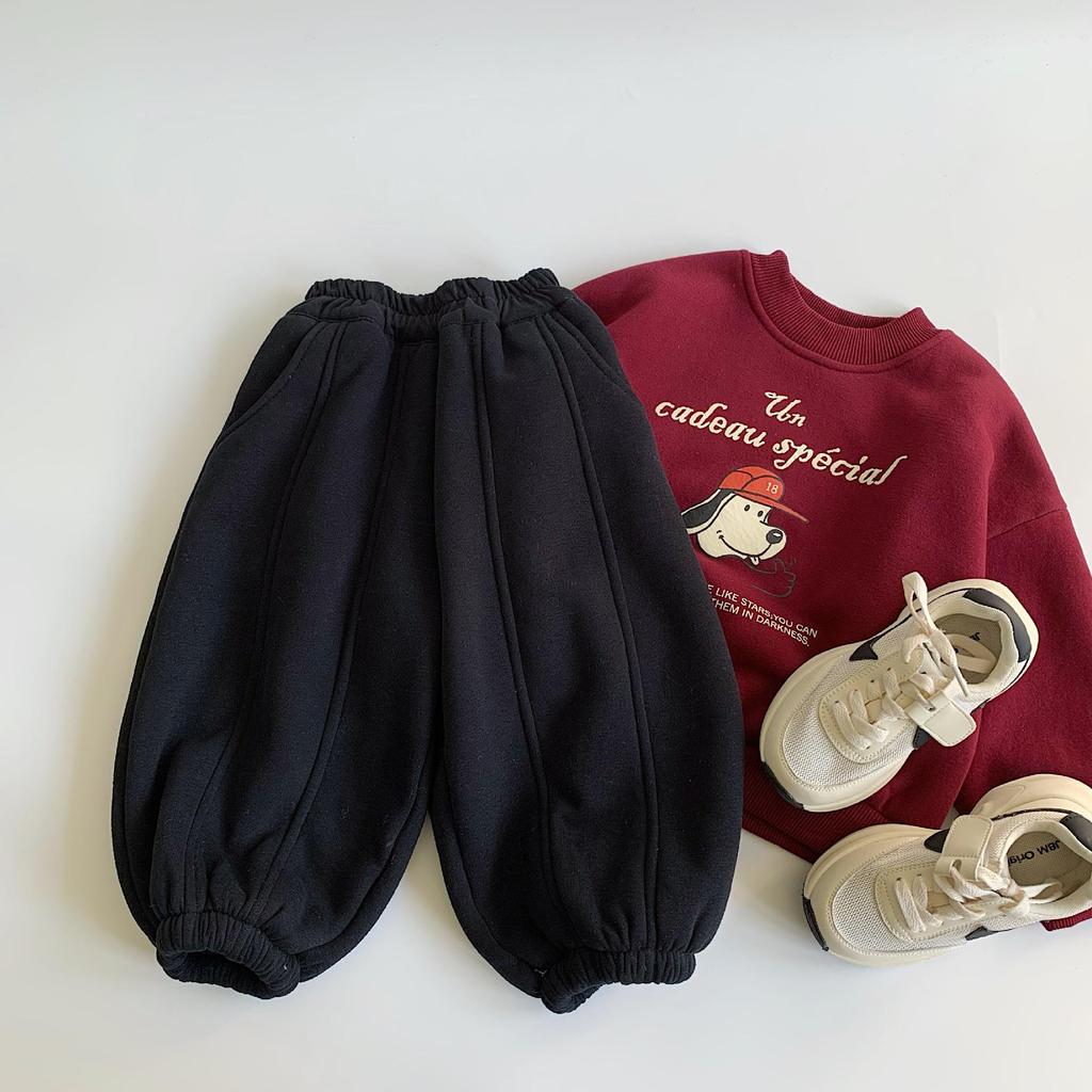 Maibao 2025 Jungen Winter Warme Patchwork Hose - Koreanischer Stil Verdickt Lässige Lange Hose