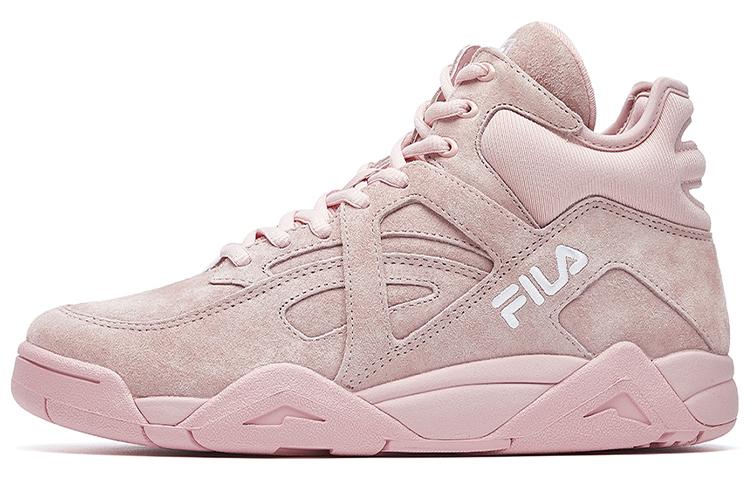 Women's Sneakers FILA Cage Synthetic Leather Cushioning Abrasion Resistant Coverage Mid Top Vintage