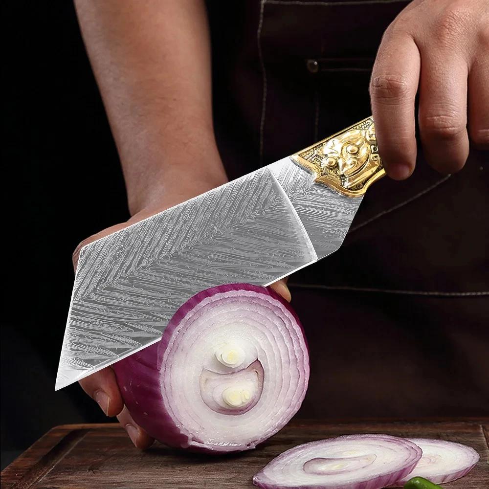 Knife Slicing Fish Meat Butcher Boning Knife Damascus Steel Wood Handle Utility Knife Chef Barbecue Cleaver Meat Kitchen Knives