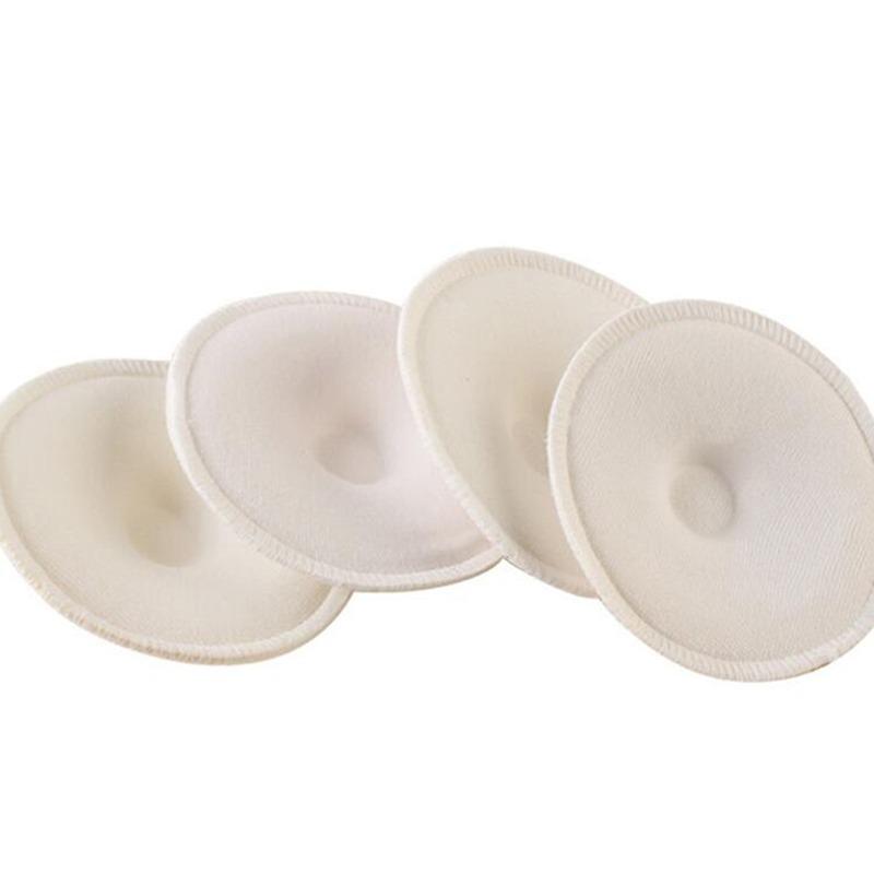 4pcs/bag White Soft Absorbent Cotton Washable Reusable Breastfeeding Breast Nursing Pads Wholesale