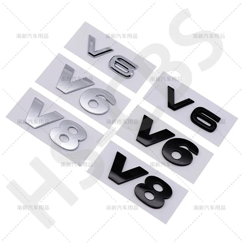 ABS V6 V8 Automobile Displacement Logo For VW Volkswagen Car Styling Rear Trunk Stickers Emblem Tailgate Decal Car AccessoriesKD0