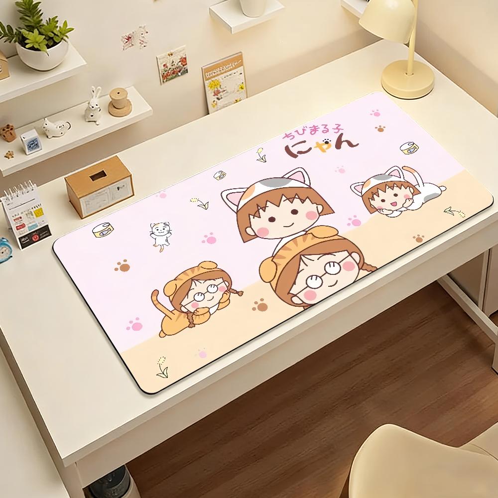 Cartoon Chibi M-Maruko Mouse Pad Computer Laptop Rubber Non-slip Mouse Mat Mousepad Gamers Decoracion Desk Mat