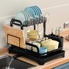 Compact Kitchen Dish Rack & Organizer for Bowls, Chopsticks, Cups, and Cutting Boards