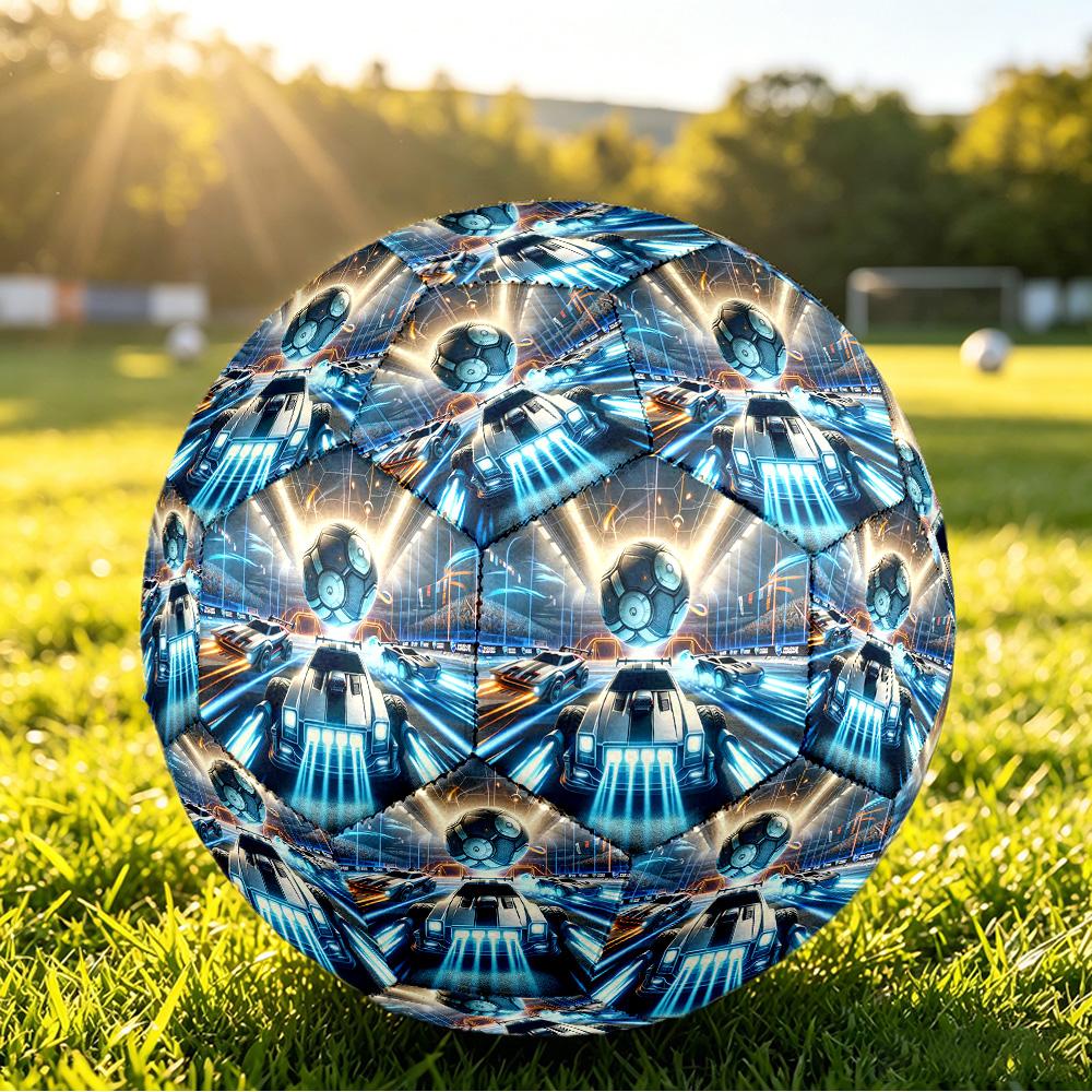 Size 5 Football Rocket League Pattern, Wear‑Resistant Soccer Ball for Match Training Daily Sports Play