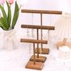 Wooden Jewelry Bracelet Storage Display Chain Watch T-Bar Rack Organizer Hard Stand Holder Jewelry Display Bracelet Display Rack