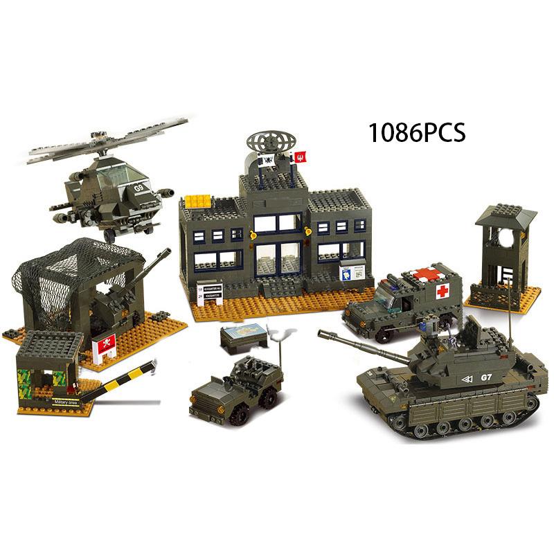 Sluban  Normandy Landings Ww2 Military Vehicle Bunker Artillery Building Blocks Germany UK US World War I Ii Army Tank Plane Sets