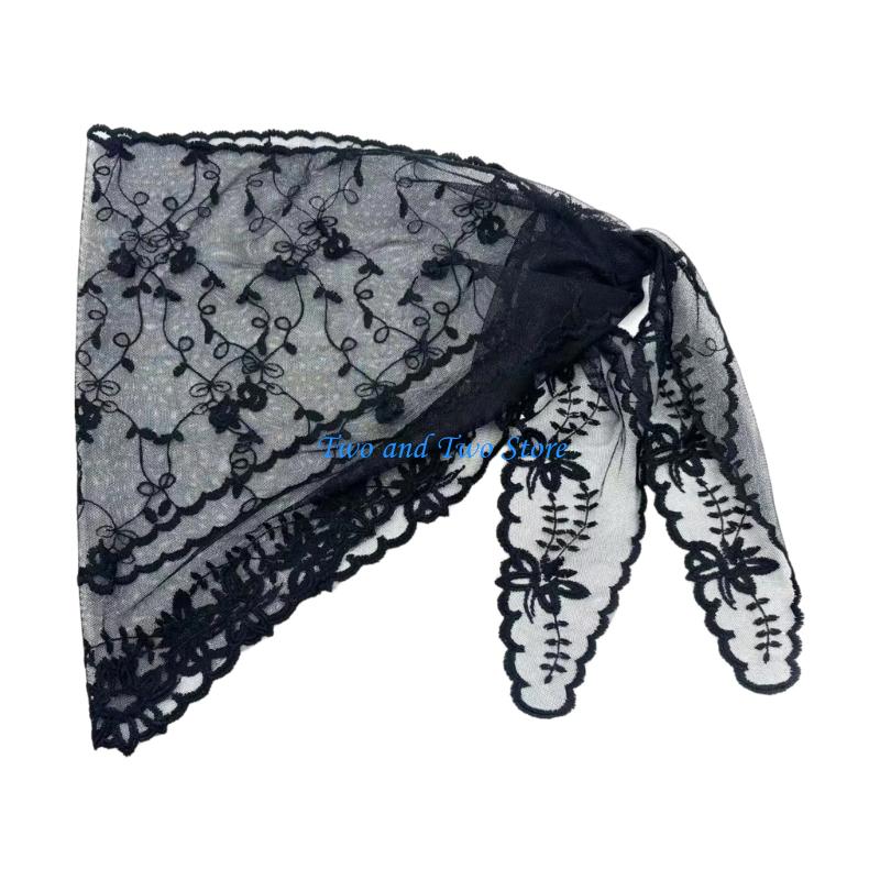 HX6F Soft Stretchable Waist Cincher With Delicate Lace Stylish Feminine Waist Tie чёрный
