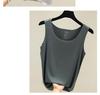 Korean Ribbed Cotton Seamless Tank Top - Women's Plus Size Round Neck Base Layer
