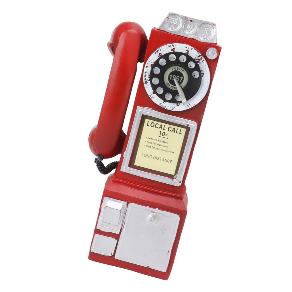 Decorative Phone Model Fashionable Classic Vintage Exquisite Resin Telephone Model Decoration for Bar