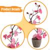Artificial Potted Plum Blossom Fake Plants Multipurpose Bonsai Flower with for Indoor