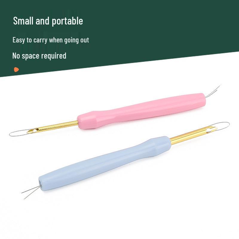Adjustable Punch Needle with Colored Plastic Handle for Wool Embroidery and Handmade Crafts