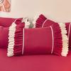 48*74cm Princess Style Pink Cake Layered Lace Pillowcase Splice Ruffle Edge Pillowcase European Style Hotel Home Bedding PillowsProtective Covers