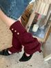 Retro Cable Knit Button Fold-Over Leg Warmers: Slim Fit Calf Socks for Fall & Winter Runway Fashion