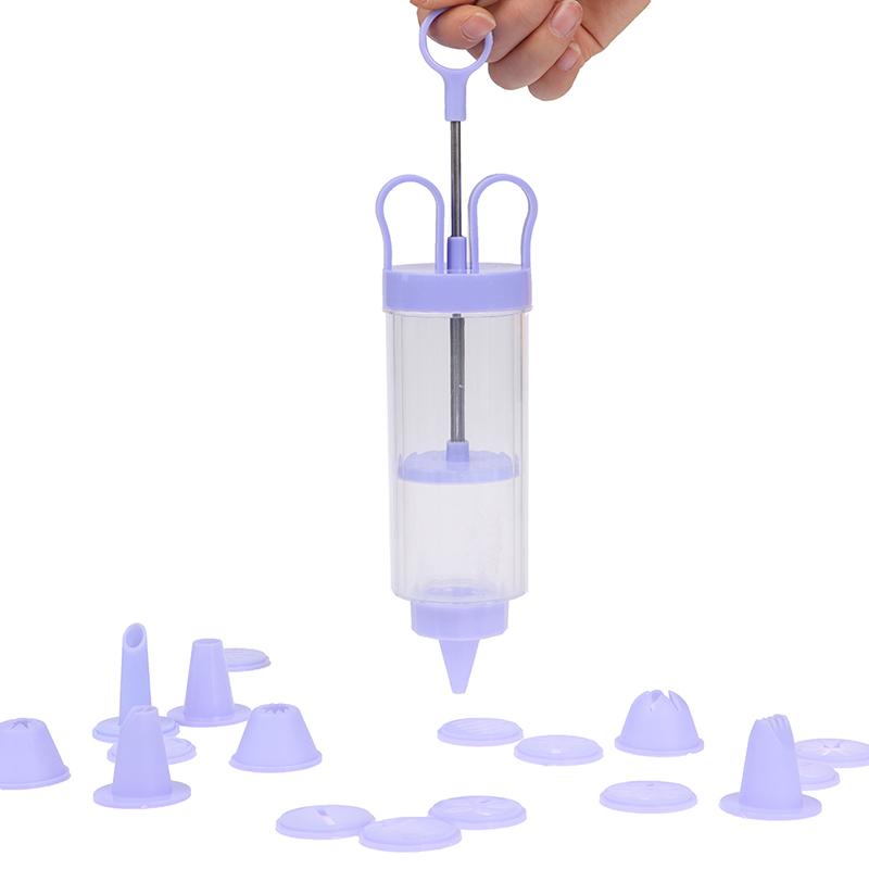 Cookie Press Set With Cake Cream Decorating Syringe Baking Pastry Nozzle
