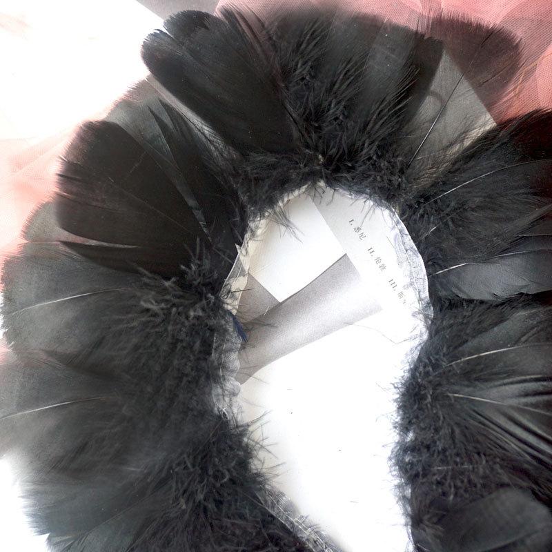 Color Medium Floating Feathers Cloth Edge Goose Feather Cloth Strip Diy Skirt Shawl Performance Clothes Wings Decoration Feather Lamp Material