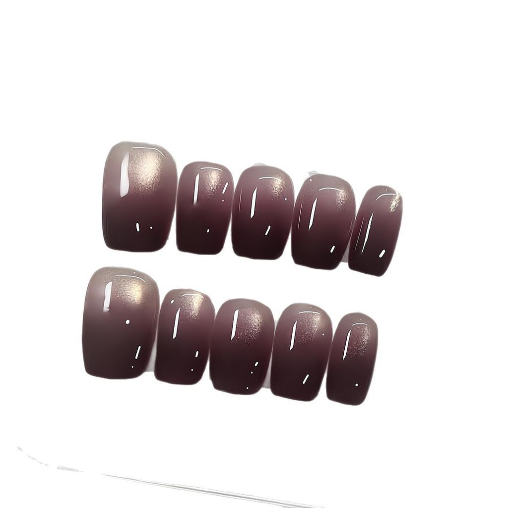 Press on Nails Square Fake Nails with Glitter Design Artificial Acrylic Nails Glossy False Nails Full Cover Stick on Nails Glue on Nails for Women