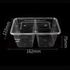 Tongyuan 950ml Rectangular Double Compartment Disposable Meal Box